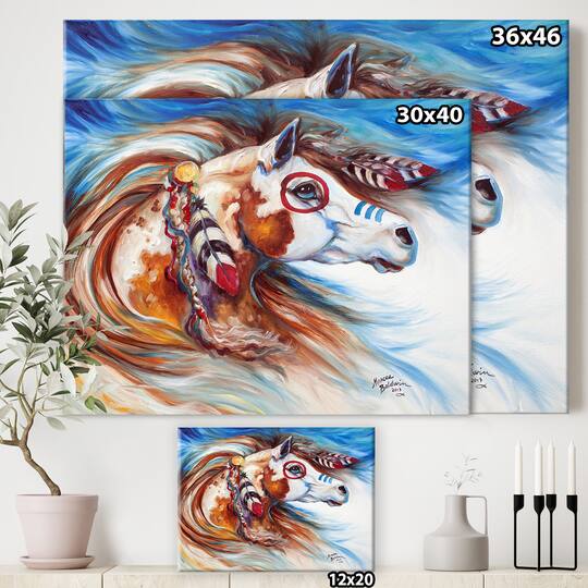 Designart - Wind Of Thunder Indian War Horse